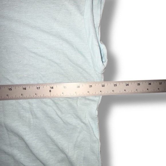 TALBOTS DROP SHOULDER V-NECK TEE - Plus 1X Seaside Blue - Picture 8 of 12